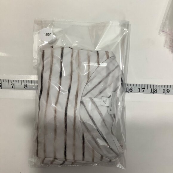 J. Jill Pure Jill Striped Tunic Blouse Women XS 3/4 Sleeve Pocket Cotton Blend - Picture 8 of 8